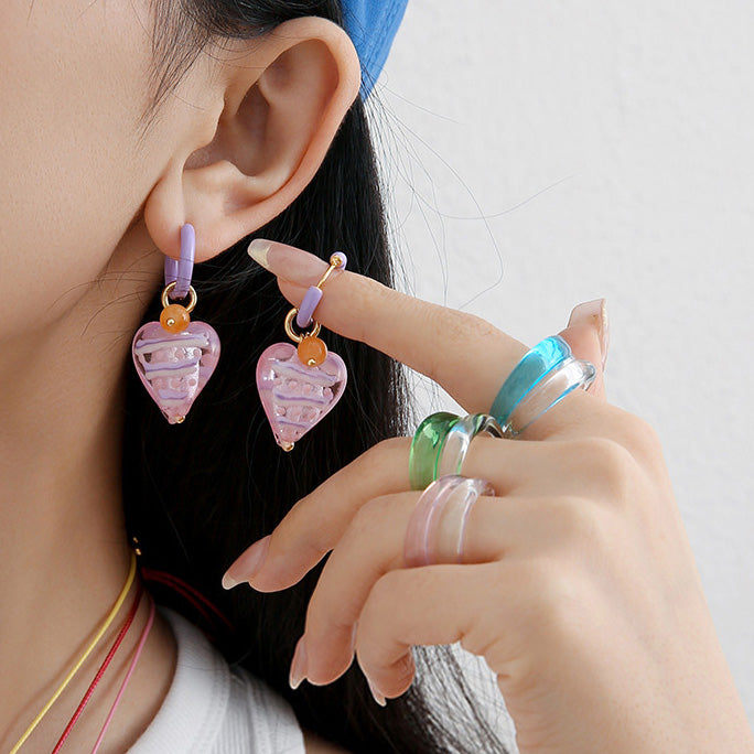 Candy Hearts Earring - SlfLuvs Jewelry